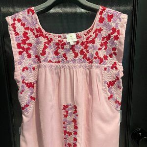 j marie embroidered top